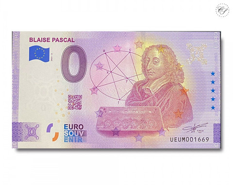 Ranska 0 € 2021 Blaise Pascal -juhlavuosiversio UNC