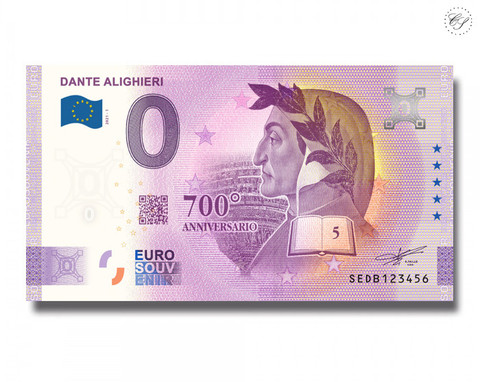 Italia 0 € 2021 Dante Alighieri -juhlavuosiversio UNC