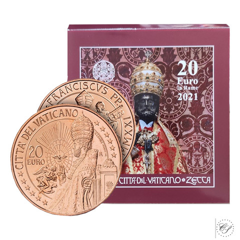 Vatikaani 20 € 2021 Pyhän Pietarin pronssipatsas BU