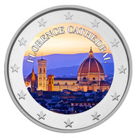 Santa Maria del Fiore 2 € 2021 juhlaraha, väritetty 