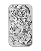 Australia 2021 Lohikäärme hopeaharkko BU 1oz