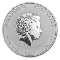 Australia 2017 Kukon vuosi 1oz hopearaha