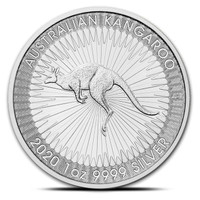 Australia 2020 Kenguru 1 oz hopearaha