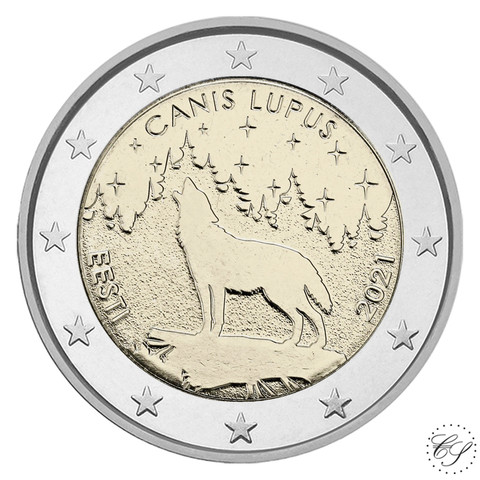 Viro 2 € 2021 Kansalliseläin - Susi