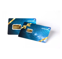 Kultalaatta 1 g Umicore lahjaharkko