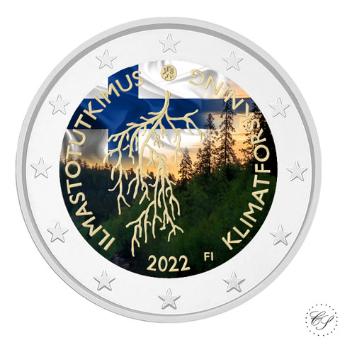 Suomi 2 € 2022 Ilmastotutkimus, väritetty (#3)