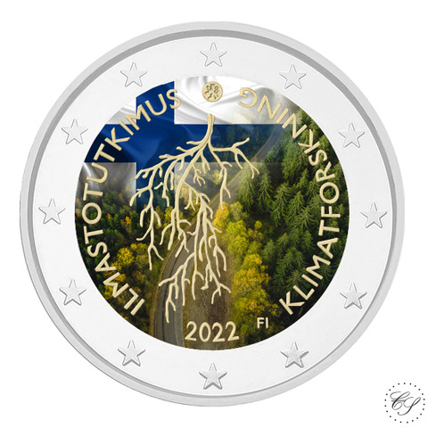 Suomi 2 € 2022 Ilmastotutkimus, väritetty (#2)