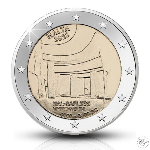 Malta 2 € 2022 Hal-Saflieni Hypogeum temppeli