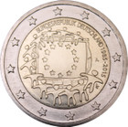 Saksa 2 € 2015 EU:n lippu 30 vuotta