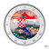 Kroatia 2 € 2023 Kroatian kartta UNC, väritetty (#4)