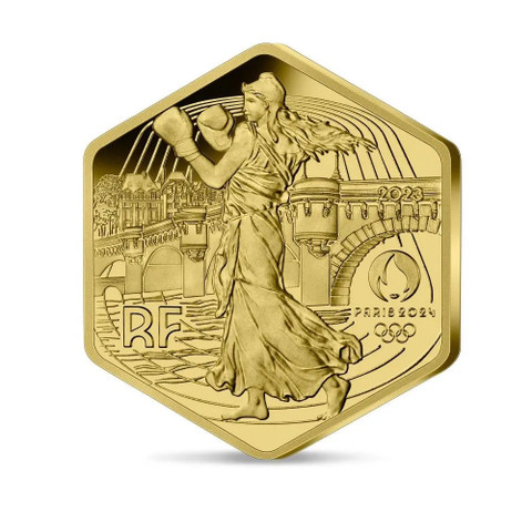 Ranska 250 € 2023 Pariisin olympialaiset 2024 kultaraha