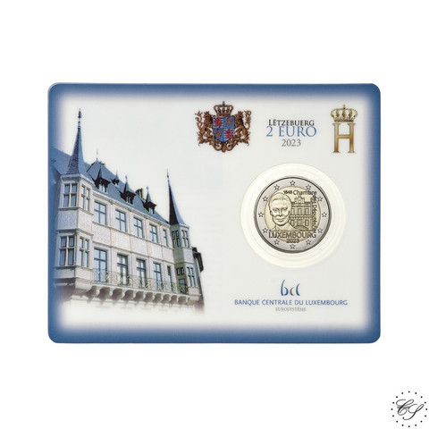 Luxemburg 2 € 2023 Edustajainhuone 175 vuotta BU coincard