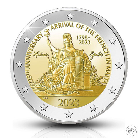 Malta 2 € 2023 Ranskalaiset Maltalla & Bonaparte BU