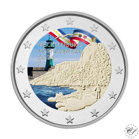 Saksa 2 € 2024 Mecklenburg-Vorpommern, väritetty (#3)