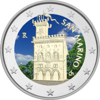 San Marino 2 € 2013 Linnoitus väritetty