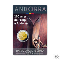 Andorra 2 € 2024 Hiihtoa 100 vuotta, BU coincard
