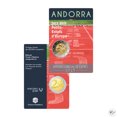 Andorra 2 € 2025 Pienten valtioiden kisat, BU coincard