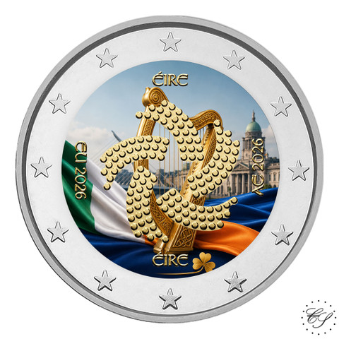 Irlanti 2 € 2026 EU-puheenjohtajuus, väritetty (#3)