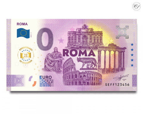 Italia 0 € 2025 Rooma-nollaseteli anniversary