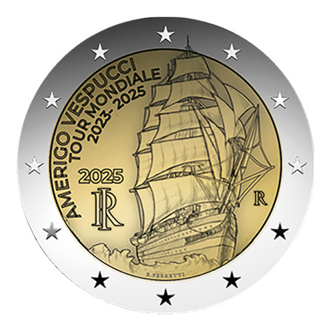 Italia 2 € 2025 Amerigo Vespucci