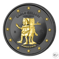 Italia 2 € 2026 Pinokkio, musta & kulta