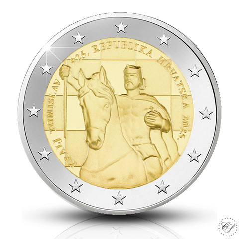 Kroatia 2 € 2025 Kuningaskunta & Kuningas Tomislav