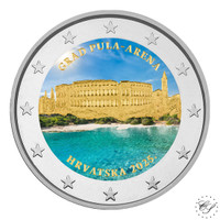 Kroatia 2 € 2025 Pula Areena, väritetty (#1)