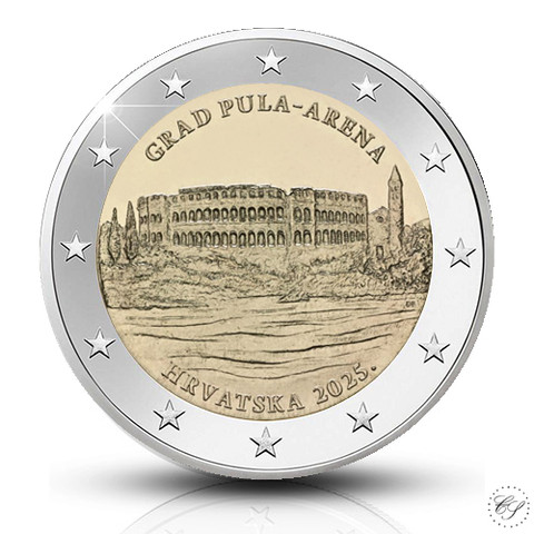 Kroatia 2 € 2025 Pula Areena