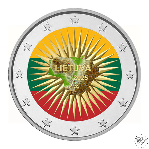 Liettua 2 € 2025 Puolustus, väritetty (#1)