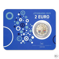Luxemburg 2 € 2025 Suurherttua Henri, väritetty BU coincard