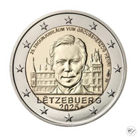 Luxemburg 2 € 2025 Suurherttua Henri 25 vuotta