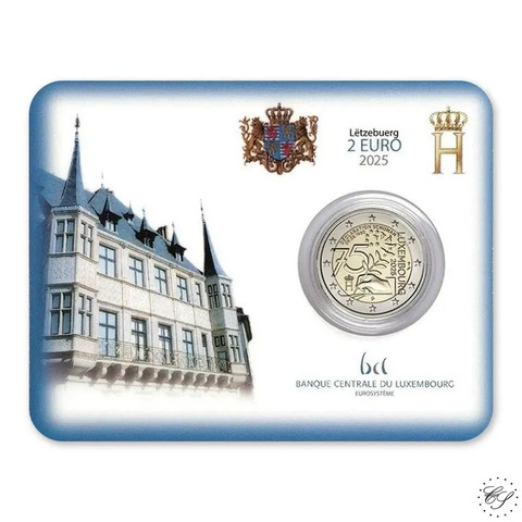 Luxemburg 2 € 2025 Schumanin julistus, BU coincard