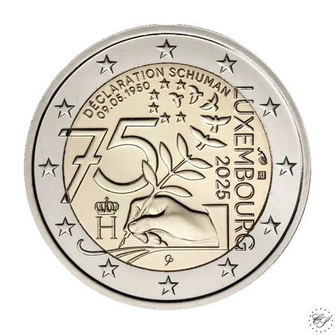 Luxemburg 2 € 2025 Schumanin julistus 75 vuotta