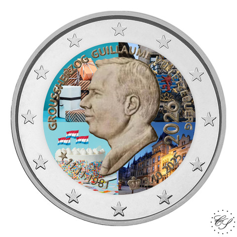 Luxemburg 2 € 2026 Suurherttua Guillaume, väritetty (#2)