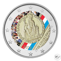 Luxemburg 2 € 2026 Kaarle Suuri, väritetty (#3)