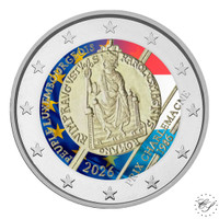 Luxemburg 2 € 2026 Kaarle Suuri, väritetty (#6)