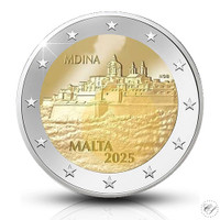 Malta 2 € 2025 Mdinan historiallinen kaupunki, BU coincard