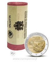 Malta 2 € 2026 Vallettan historiallinen kaupunki, rulla