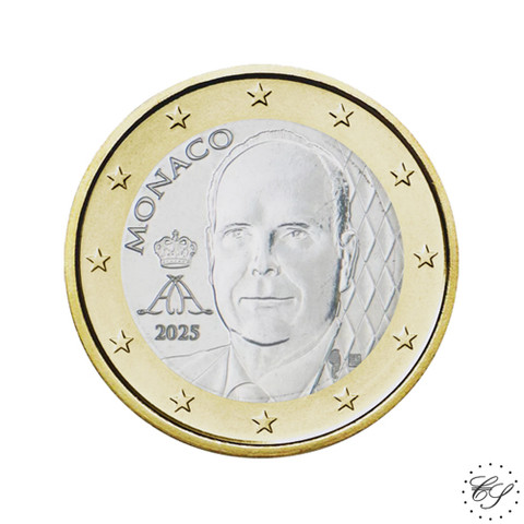 Monaco 1 € 2025 Albert II UNC - uusi kuva-aihe