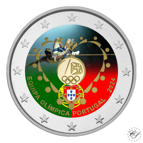 Portugali 2 € 2024 Olympiajoukkue, väritetty (#2)
