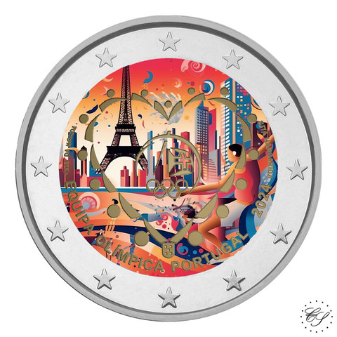 Portugali 2 € 2024 Olympiajoukkue, väritetty (#4)