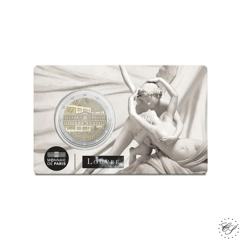 Ranska 2 € 2025 Louvre & L'Amour et Psyché à demi couchée BU coincard