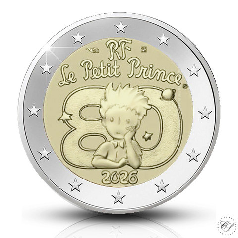 Ranska 2 € 2026 Pikku Prinssi BU, irtokolikko