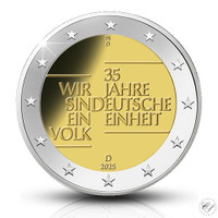 Saksa 2 € 2025 Yhtenäinen Saksa 35 vuotta 