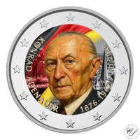 Saksa 2 € 2026 Konrad Adenauer, väritetty (#2)