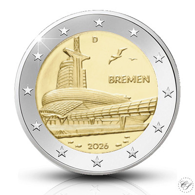 Saksa 2 € 2026 Bremen & Klimahaus