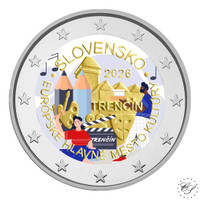 Slovakia 2 € 2026 Kulttuuripääkaupunki Trencin, väritetty (#2)