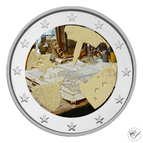 Suomi 2 € 2024 Arkkitehtuuri, väritetty (#3)