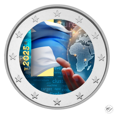 Suomi 2 € 2025 Diplomatia & Ulkomaansuhteet, väritetty (#2)