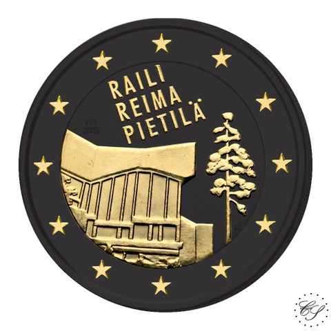 Suomi 2 € 2026 Raili & Reima Pietilä,  musta & kulta